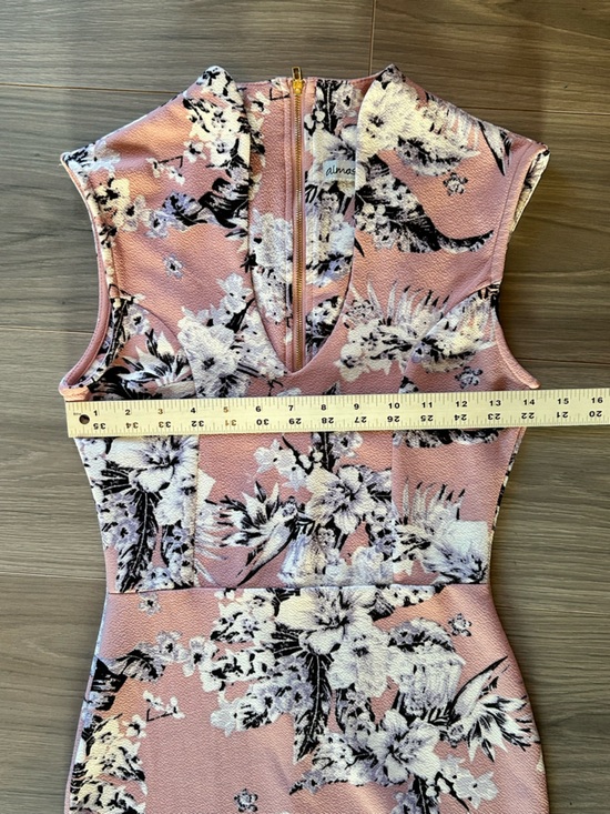 Almost Famous Dusty Rose Floral Midi Dress - Picture 6 of 8